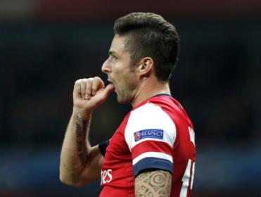 Olivier Giroud has averaged over a goal every two starts since signing for Arsenal in 2012
